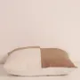 Coussins textile - Coussin en laine de lin ivoire et cognac -Henry - PASHMA