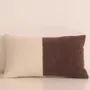 Fabric cushions - Ivory and Espresso Alpaca Boucle Cushion - Ingrid - PASHMA