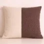 Fabric cushions - Ivory and Espresso Alpaca Boucle Cushion - Ingrid - PASHMA