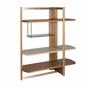 Shelves - Rectangular shelving unit in light walnut and greige wood. - ANGEL CERDÁ