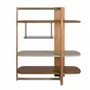 Shelves - Rectangular shelving unit in light walnut and greige wood. - ANGEL CERDÁ