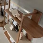 Shelves - Rectangular shelving unit in light walnut and greige wood. - ANGEL CERDÁ