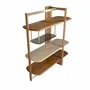 Shelves - Rectangular shelving unit in light walnut and greige wood. - ANGEL CERDÁ