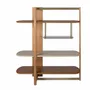 Shelves - Left rectangular shelving in light walnut and greige wood. - ANGEL CERDÁ