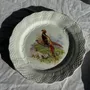 Formal plates - Set of 5 antique plates with pheasant pattern Hamage & Moulin des Lou - OFFICE OBJETS