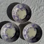 Everyday plates - Set of 3 antique purple Ceranium plates U&C Sarreguemines D22 - OFFICE OBJETS