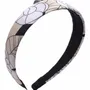 Headbands - Renata classic headband with cream peony patterns. - MAISON FITZGERALD