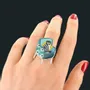 Jewelry - CHANAPE RING, SILVER AND BLUE COLOUR - TARATATA BIJOUX