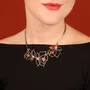 Jewelry - Rose gold hibiscus necklace - TARATATA BIJOUX