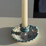 Decorative objects - Moustiers candle holder light blue H5 D12.5 - OFFICE OBJETS