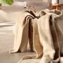 Throw blankets - Blanket Crossweft Beige - BIEDERLACK