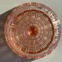 Platter and bowls - Pink glass bowl with pedestal H20 D 15.5 - OFFICE OBJETS