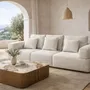 Sofas - 3-seater sofa upholstered in off-white fabric - ANGEL CERDÁ
