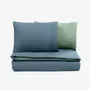 Bed linens - RNF Single Bed Linen set, 200x215cm+50x70cm, Nuances,Blue/ Green, - DILIOS