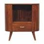 Buffets - Artisan Furniture Solid Wood Commode Cortez en châtaignier avec barre en T et fentes ouvertes - ARTISAN FURNITURE