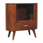 Buffets - Artisan Furniture Solid Wood Commode Cortez en châtaignier avec barre en T et fentes ouvertes - ARTISAN FURNITURE