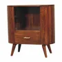 Buffets - Artisan Furniture Solid Wood Commode Cortez en châtaignier avec barre en T et fentes ouvertes - ARTISAN FURNITURE