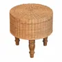Tabourets - Artisan Furniture Solid Wood Tabouret rond tissé Regency - ARTISAN FURNITURE