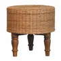 Tabourets - Artisan Furniture Solid Wood Tabouret rond tissé Regency - ARTISAN FURNITURE