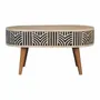 Tables basses - Artisan Furniture Solid Wood Table basse Edessa avec incrustations d'os - ARTISAN FURNITURE