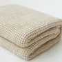 Linge de lit - Couverture gaufrée en lin couleur vanille - MAGICLINEN
