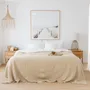 Linge de lit - Couverture gaufrée en lin couleur vanille - MAGICLINEN