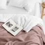 Linge de lit - Couverture gaufrée en lin couleur bois de rose - MAGICLINEN