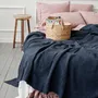 Linge de lit - Couverture gaufrée en lin gris foncé - MAGICLINEN