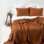 Bed linens - Linen waffle blanket in Cinnamon - MAGICLINEN