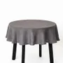 Table cloths - Round linen tablecloth in Dark gray - MAGICLINEN