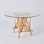 Dining Tables - MIKADO rattan round table - KOK MAISON