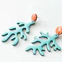 Bijoux - Boucles d’Oreilles Pendantes Corail Néon - PINTONIK