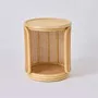 Coffee tables - TAMBOURIN round rattan bedside table or coffee table - ORCHID EDITION