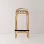 Stools - VIRAGE rattan bar stool with synthetic straps - ORCHID EDITION