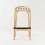 Stools - VIRAGE rattan bar stool with synthetic straps - ORCHID EDITION