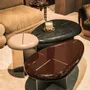 Coffee tables - Mask Coffee Tables in Brushed Stainless Steel Base - DUISTT