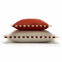 Coussins - Couple Bicolor Happy Cushion in White and Brick Velvet - LO DECOR