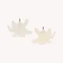 Bijoux - Boucles d'oreilles dormeuses fleur nacre renversée - Lis Blanc - NATURE BIJOUX