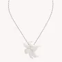 Bijoux - Collier pendentif fleur et tige nacre blanche - Lis Blanc - NATURE BIJOUX