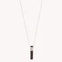 Jewelry - Long necklace with wood & shell tube - Okawa - NATURE BIJOUX