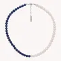 Bijoux - Collier simple duo Lapis et Perles - Pacifique - NATURE BIJOUX