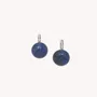 Jewelry - Round Lapis french hook earrings - Pacifique - NATURE BIJOUX
