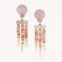 Jewelry - 3 rows XL post earrings - Spiaggia Rosa - NATURE BIJOUX