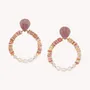 Jewelry - Post earrings with beaded - Spiaggia Rosa - NATURE BIJOUX