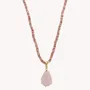 Bijoux - Collier long pendentif quartz rose - Spiaggia Rosa - NATURE BIJOUX