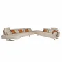 Canapés - Canapé chaise longue relax modulable gauche tissu sable - ANGEL CERDÁ