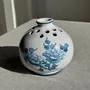 Decorative objects - Blue Moustiers earthenware bouquet pot, vintage ball vase D14 - OFFICE OBJETS
