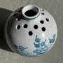 Decorative objects - Blue Moustiers earthenware bouquet pot, vintage ball vase D14 - OFFICE OBJETS