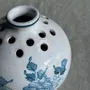 Decorative objects - Blue Moustiers earthenware bouquet pot, vintage ball vase D14 - OFFICE OBJETS