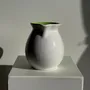 Carafes - 90s white and green ceramic carafe H17 D11 - OFFICE OBJETS